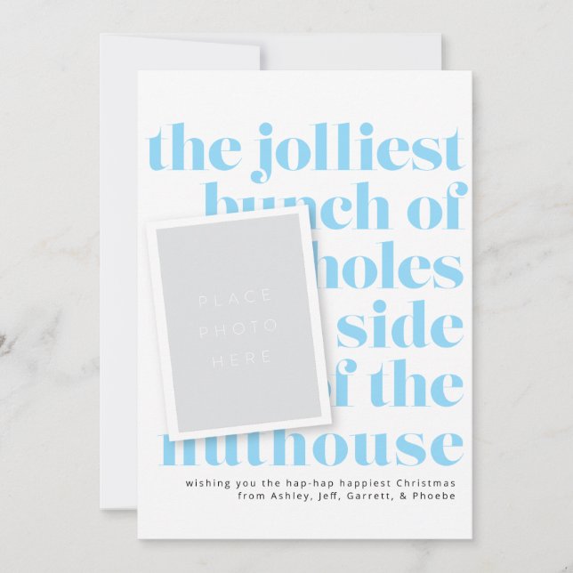 Jolliest Bunch Holiday Tradition Portrait Fotos Einladung (Vorderseite)