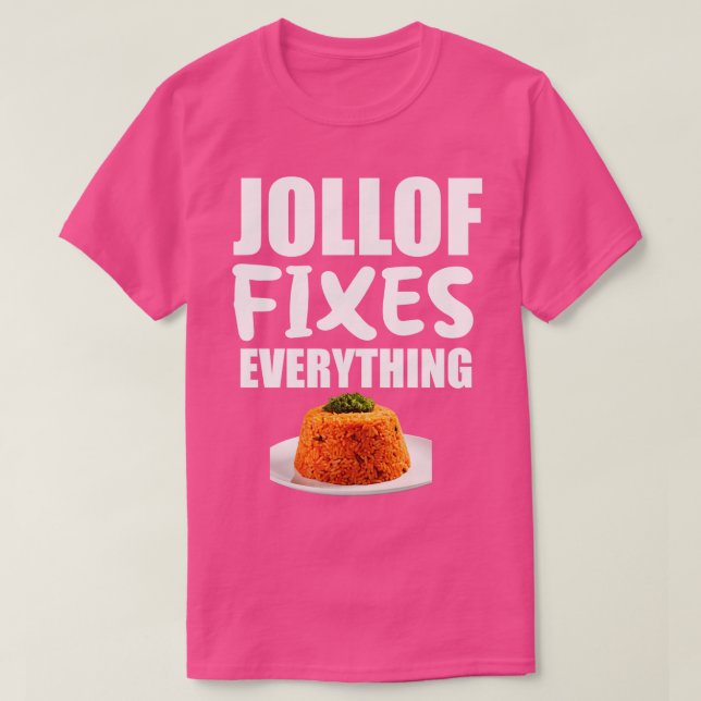 Jollof fixt alles Funny Gift T-Shirt (Design vorne)