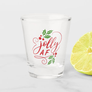 Jolly AF Weihnachtsfest Party Cheer Drink Spaß Schnapsglas