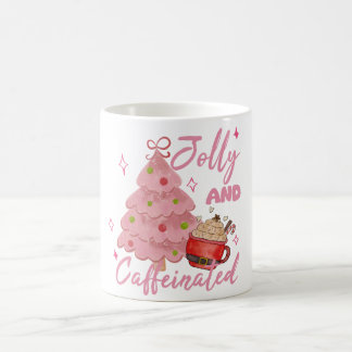Jolly and Caffeinated Christmas Tree Coffee Design Kaffeetasse
