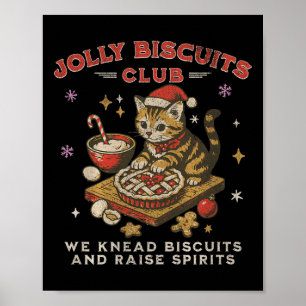 Jolly Biscuits Club _ Vintage Weihnachtskatze Bake Poster