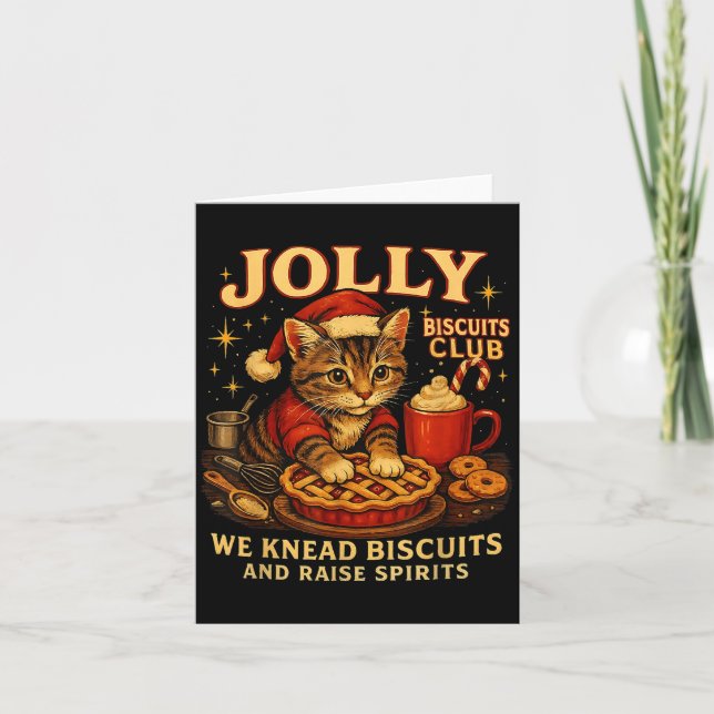 Jolly Biscuits Club We Knead Cat Xmas  Karte (Vorderseite)
