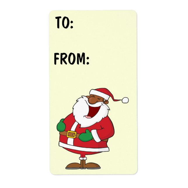 Jolly Black Saint Nicholas Gift Label (Vorne)