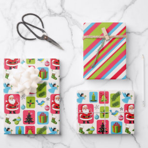 Jolly & Bright: Santa & Friends Geschenkpapier Set