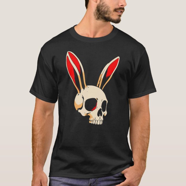 Jolly Bunny Roger Rabbit Skull Crossbones Men Wome T-Shirt (Vorderseite)