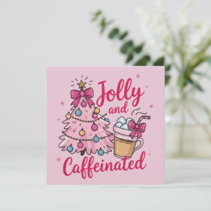 Jolly & Caffeinated Cofee Christmas Retro Trendy Feiertagskarte