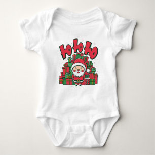 Jolly Cartoon Santa Christmas-67748 Hoodie Baby Strampler