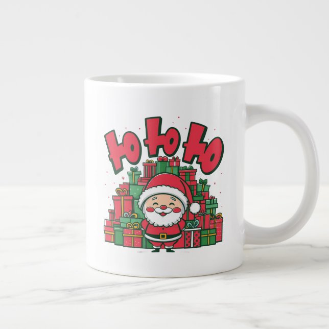 Jolly Cartoon Santa Christmas-67748 Jumbo-Tasse (Rechts)