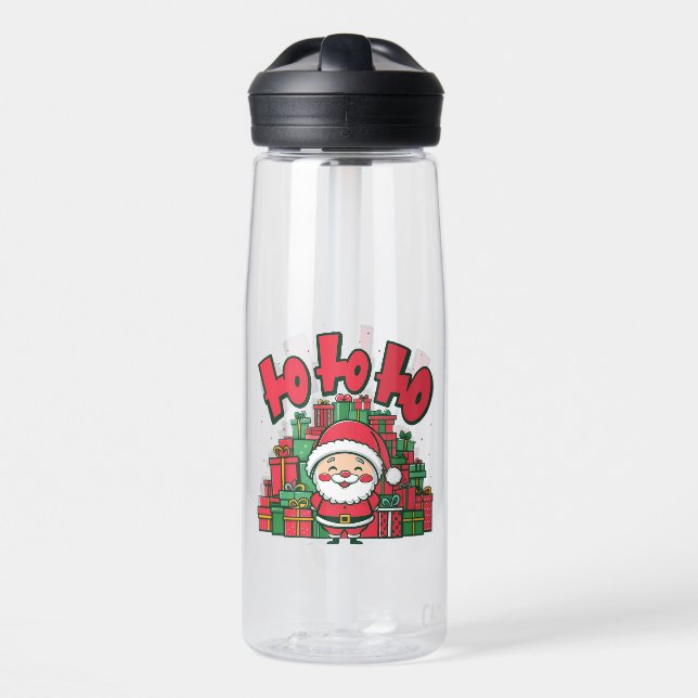 Jolly Cartoon Santa Christmas-67748 Trinkflasche (Vorne)