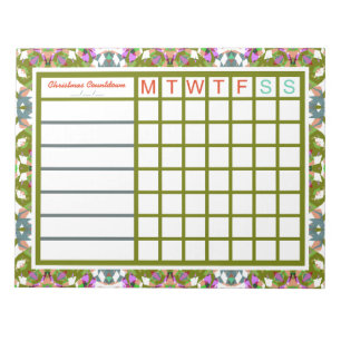 Jolly Cheerful Christmas Weekly Reminder Planner Notizblock