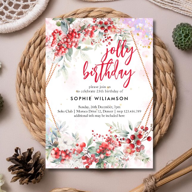 Jolly christmas birthday  einladung (Von Creator hochgeladen)