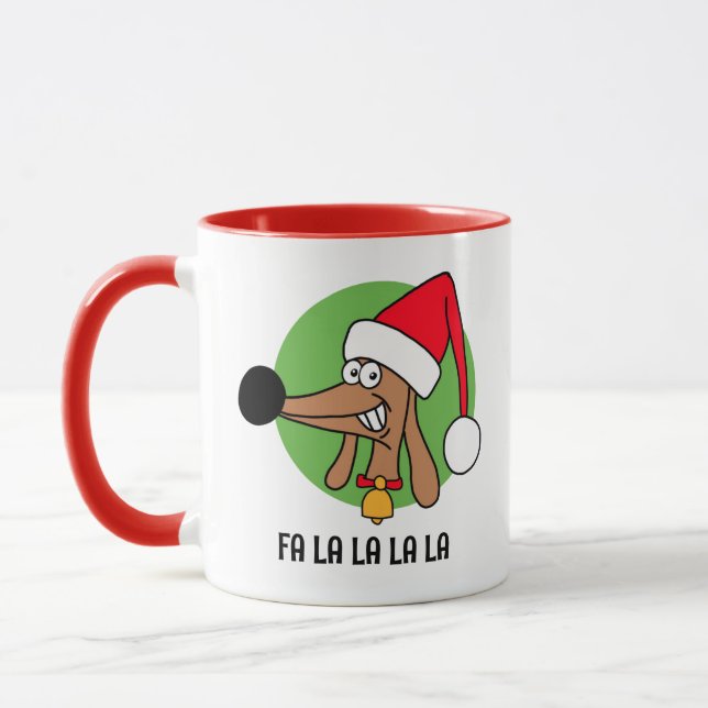 Jolly Christmas Dackel Tasse (Links)