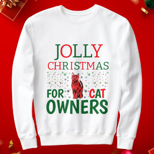 Jolly Christmas für Katzenbesitzer Personalisiert  Sweatshirt