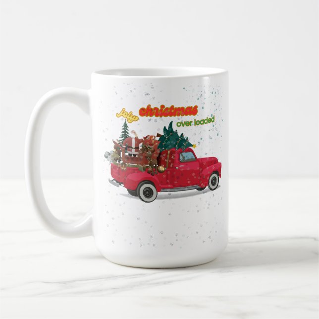 Jolly Christmas Overloaded Truck Kaffeetasse (Links)