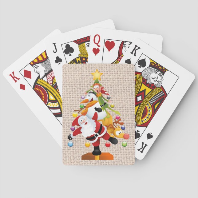 Jolly Christmas Playing Cards, Standardseiten Spielkarten (Rückseite)