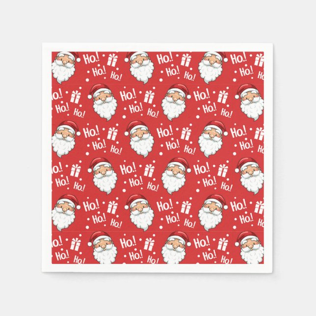 Jolly Christmas Santa Claus Serviette (Vorderseite)