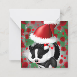 Jolly Christmas Skunk Mitteilungskarte