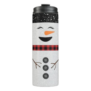 Jolly Christmas Snowman Thermosbecher