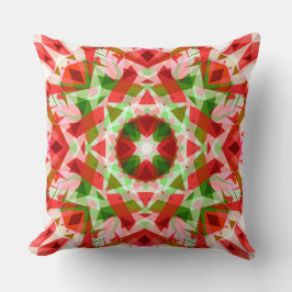 Jolly Christmas Star Bright Red Green Pink Kissen