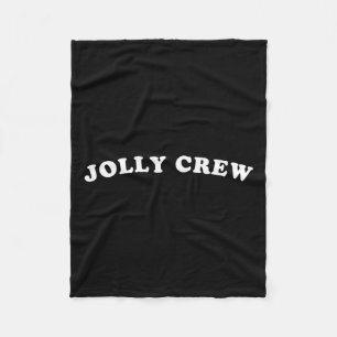 Jolly Crew Funny Christmas Shirt Rentiers Sleigh Fleecedecke