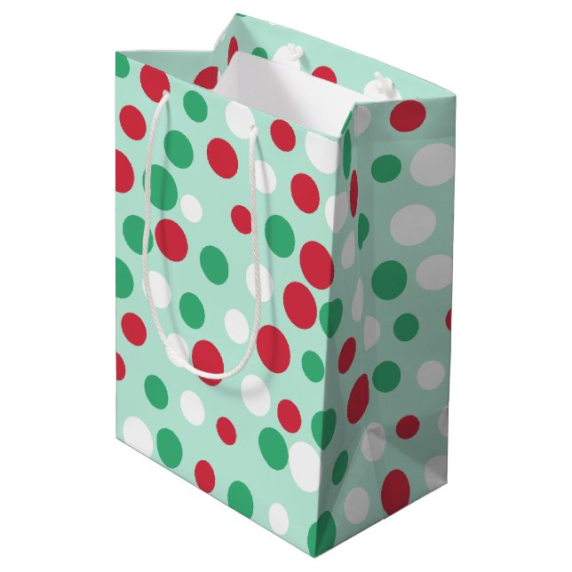 Jolly Dots Gift Bag Mittlere Geschenktüte (Rückseite Schrägansicht)