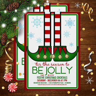 Jolly Elf Christmas Cocktail Party Einladung