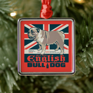 Jolly Good English Bulldog Ornament Aus Metall