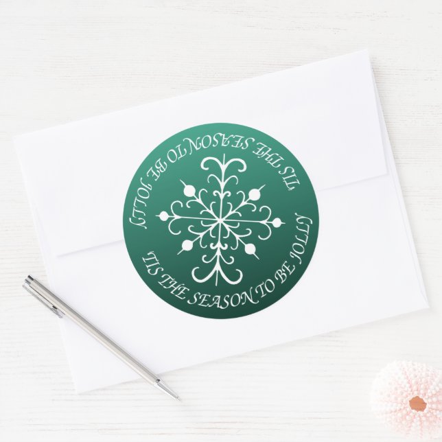 Jolly Green Snowflake Stickers (Umschlag)