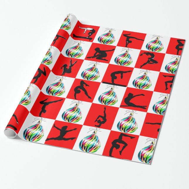 JOLLY GYMNASTICS CHRISTMAS DESIGN GESCHENKPAPIER (Ungerollt)