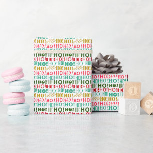 Jolly HO! HO! HO! Farbiges Weihnachtswrapping Geschenkpapier