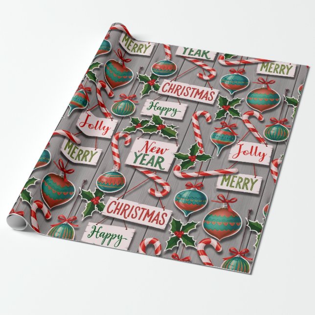 Jolly Holiday Jumble Geschenkpapier (Ungerollt)