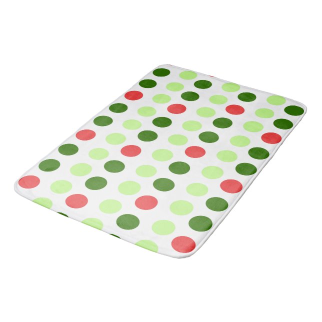 Jolly Holiday Polka Dots Badematte (Schrägansicht)