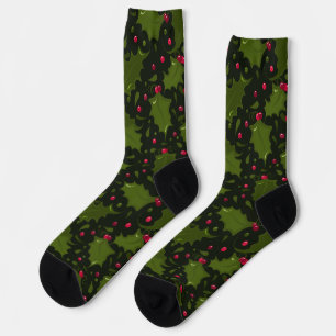 Jolly Holly and Berries Festive Socken
