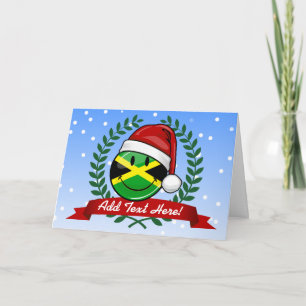 Jolly Jamaican Flag Weihnachtsstil Feiertagskarte