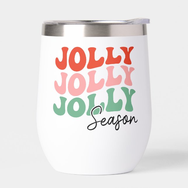 Jolly Jolly Jolly Season Retro Holiday Typografie (Links)