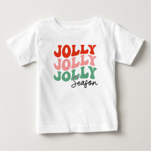 Jolly Jolly Jolly Season Retro Holiday Typografie Baby T-shirt