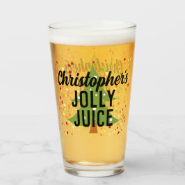 Jolly Juice Funny Individuelle Name Weihnachtsbier Glas