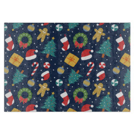 Jolly Jumble Holiday Glass Cutting Board Schneidebrett