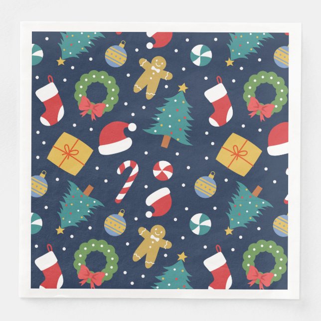 Jolly Jumble Holiday Paper Napkins Serviette (Vorderseite)