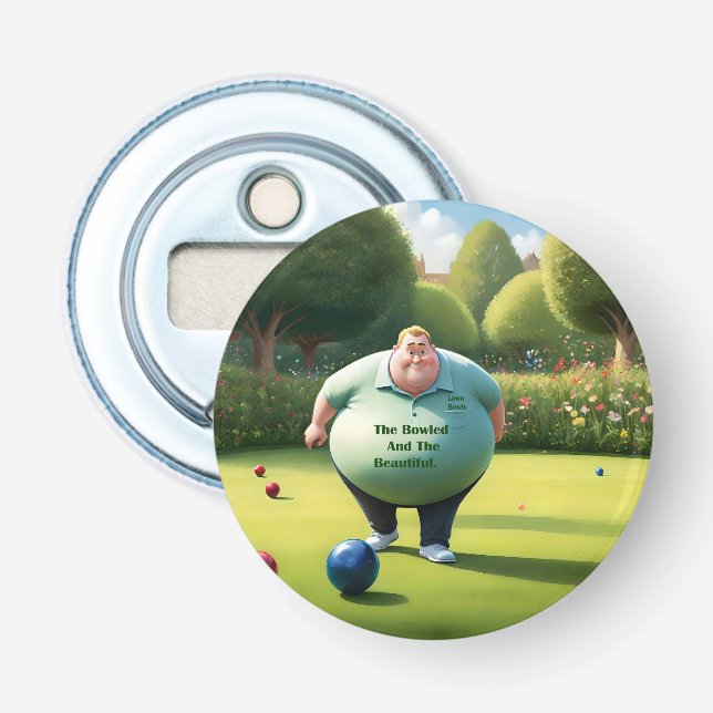 Jolly Lawn Bowler Man, Flaschenöffner (Vorderseite)