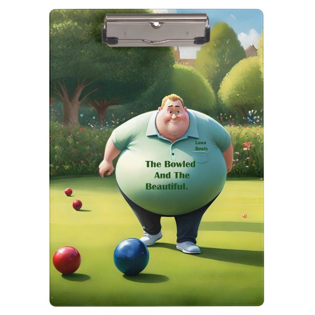 Jolly Lawn Bowler Man, Klemmbrett (Vorderseite)