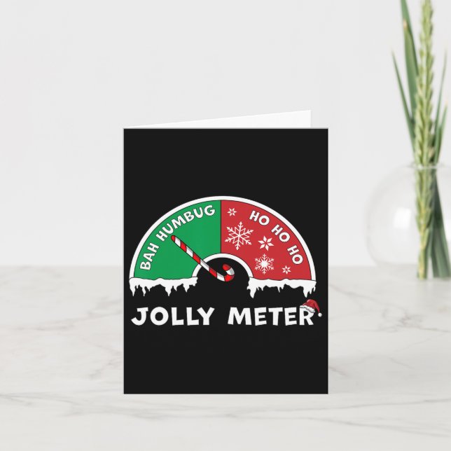 Jolly Meter Bah Humbug zu Ho Ho Ho Anti Weihnachte Karte (Vorderseite)