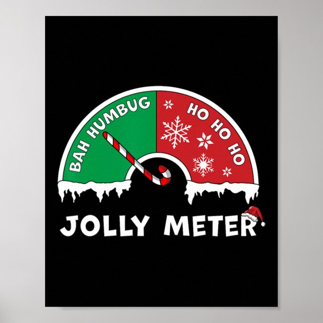 Jolly Meter Bah Humbug zu Ho Ho Ho Anti Weihnachte Poster (Vorne)