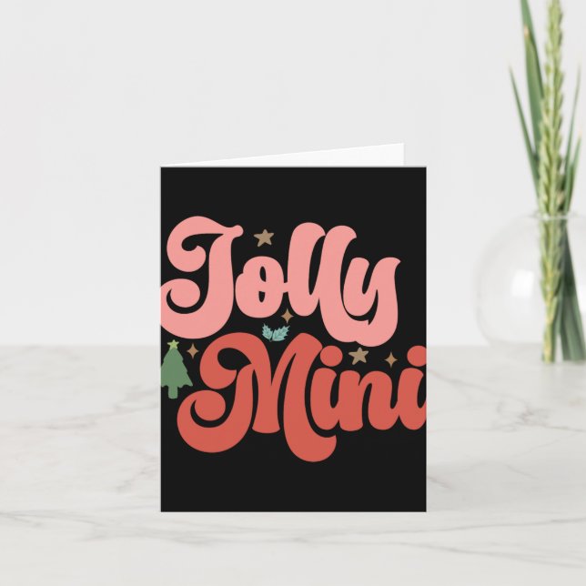 Jolly Mini Retro Groovy Christmas Holidays Toddler Karte (Vorderseite)