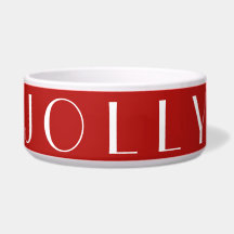 Jolly Modern Red Typografy Christmas Pet