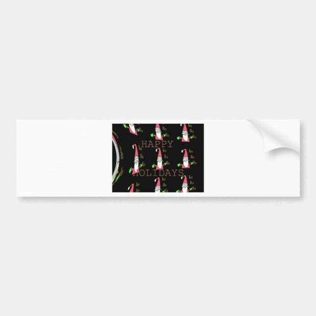 Jolly Mouse Santa: Eine lustige Urlaubserscheinung Autoaufkleber (Vorne)