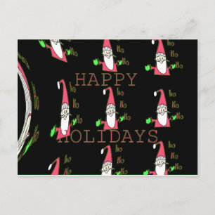 Jolly Mouse Santa: Eine lustige Urlaubserscheinung Feiertagspostkarte