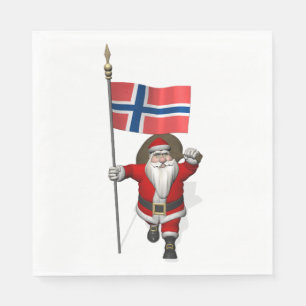 Jolly Nisse besucht Norwegen Serviette