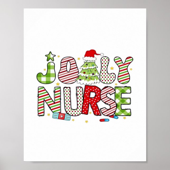 Jolly Nurse, Halloween Klassischer T - Shirt Poster (Vorne)