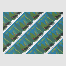 Jolly Old Moose and Elk Seidenpapier
